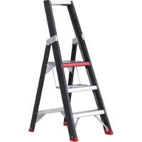 Altrex Stufenstehleiter Professional Topline, einseitig, Aluminium, 3 Stufen, schwarz