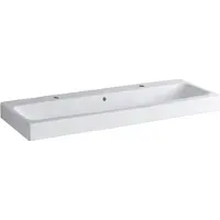 Geberit Waschtisch iCon 1200x485mm m ÜL m zwei Hahnlöchern weiß