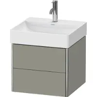 Duravit XSquare Waschtischunterbau wandhängend 48,4x46,0 cm, 2 Schubkästen, für Waschtisch DuraSq