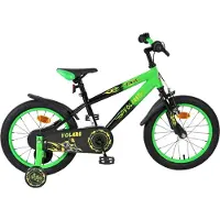 Volare Strike Kinderfahrrad - Jungen - 16 Zoll - Schwarz Grün