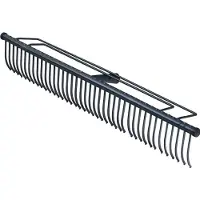 Siena Garden Rasenrechen 40 Zinken 70 cm ohne Stiel anthrazit