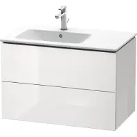 Duravit Waschtischunterbau L-CUBE 550x820x481mm Be links weiss hochglanz