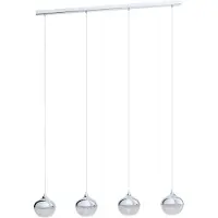 Eglo Pendelleuchte Mioglia 1, 3 flammige Hängelampe, Elegant, Hängeleuchte aus Stahl, Esstischlampe, Wohnzimmerlampe hängend mit E14