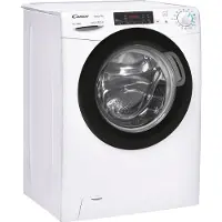 Candy Smart Pro CSHW4645TWB3/1-S, Frontlader, Freistehend, Weiß, Links, Schwarz, Schwarz