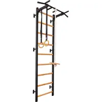 BenchK 721B + A076, 150 kg, Wand, Schwarz, Weiß, Stahl, Holz, 30 kg