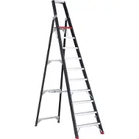 Altrex Stufenstehleiter Professional Topline, einseitig, Aluminium, 10 Stufen, schwarz