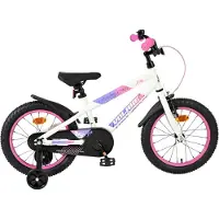 Volare Lily Kinderfahrrad - Mädchen - 16 Zoll - Weiss Rosa Lila