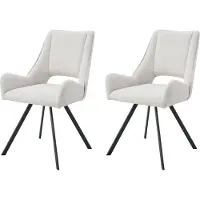 Xonox .home Stuhl 2er Set Helen Webstoff creme (B/H/T): 56 x 91 x 63 cm