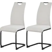 Xonox .home Schwinger-Stuhl 2er Set Hanna Webstoff creme (B/H/T): 43 x 98 x 59 cm