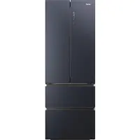 Haier French Door "HFW7720ENMB", Energieeffizienz: E, silber (obsidian schwarz inox), B:70cm H:200,6cm T:67,5cm, Kühlschränke, 201 cm hoch, 70 cm breit, Easy Access-Gefrierschubladen, French Door