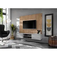 ASM-Moebel Wohnwand Anbauwand Wohnzimmer Schrankwand XARI II L PGAS mit Push - Click