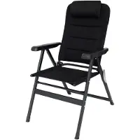 Eurotrail Campingstuhl chateau 123 x 48 cm aluminium schwarz