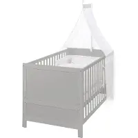 Roba Kombi-Kinderbett 'Sternenzauber grau', 70 x 140 cm, taupe, 3-fach verstellbar, Schlupfsprossen umbaubar zum Juniorbett