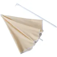 Roba Sonnenschirm-Set, Sonnenschirm mit Metallgestell in beige, Befestigungsleiste grau lasiert