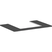 Hansgrohe Xelu Q Konsole mit Ausschnitt mittig, 780x550, für Aufsatzwaschtisch 500x480mm, geschliffen, 54094910, Farbe: Diamantgrau Matt