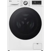 LG W4WR70X6Y, Frontlader, Freistehend, Weiß, Links, Schwarz, Schwarz