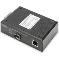Digitus Industriellerl Gigabit Medien Konverter 10/100/1000BaseT zu 1000Base-X SFP Reichweite bis zu 80km