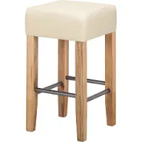 Home24 Barhocker - Akazie Massiv / Kunstleder