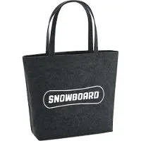 Hellweg Druckerei Huuraa Filzshopper Snowbord Schriftzug 22 Liter Charcoal Melange Filztasche Geschenkidee
