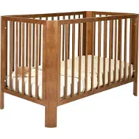 Novi Philou 60x120 cm Babybett, Walnuss, Buche, höhenverstellbar (3 Stufen), ab Geburt bis ca. 4 Jahre, abgerundete Ecken
