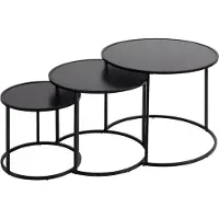Atmosphera | Couchtisch Set - 3-teilig - Schwarz - Modernes Design - Funktionalität und Eleganz