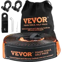 Vevor Offroad-Bergungsset, 3" x 30', Hochleistungs-Windenbergungsset mit 30.000 lbs Abschleppgurt, 44.092 lbs D-Ring-Schäkeln, Schäkelhalterung und Aufbewahrungstasche, für ATVs, Jeeps, Geländewagen, Lkw