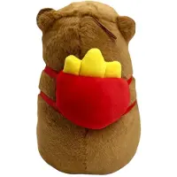 Landahl & Baumann Kuscheltier Capybara 20 cm mit Rucksack Pommes – Weiches Plüschtier Stofftier