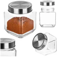 Kadax Lebensmittelbehälter aus Glas mit Deckel, 500 ml, für Pulverprodukte