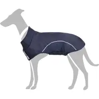 vidaXL Möbel Hunde Regenmantel mit Reflexstreifen Polyester Marineblau XXS - Gartenschläuche CC4131