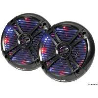 Osculati Paare von 2-Wege-Lautsprechern mit RGB programmierbaren LEDs 6.5 schwarz - 29.747.04