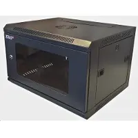 LEXI-NET 19" nástěnný rozvaděč 12U 600x450, nosnost 60 kg, skleněné dveře, rozložený, černý