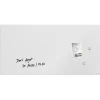 Sigel Glas-Whiteboard Artverum, Ecken gefasert/poliert, magnetisch, inkl. 3 x Neodym-Magnete, B 1000 x T 15 x H 650 mm, ESG, weiß-matt