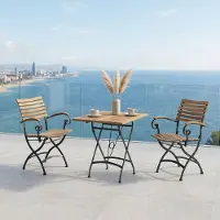 4Seasons Bellini Gartenmöbel Set 3-tlg. mit Klapptisch Lindau Eisen