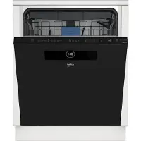 Beko BDDN38440DD, Voll integriert, Standardgröße (60 cm), Schwarz, Edelstahl, LCD, Schublade, SelFit