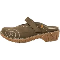 El naturalista für Damen. 2NG963FE9605_0G3 Ng96 Yggdrasil Leder Clogs grün (38), 3 bis 5 cm, Klettverschluss, Lässig