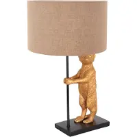 Steinhauer Tischlampe Animaux mit taupefarbener Kapuze