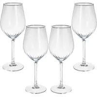 Wellhome - 4er Set Weingläser aus Glas 500 ml Ø6,3x23,2 cm