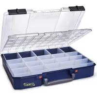 Raaco CarryLite 80 5x10-20/DLU, Blau, Polycarbonat (PC), Polypropylen (PP), 413 mm, 330 mm, 82 mm, 1,97 kg