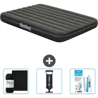 Bestway Luftmatratze - Französisches Bett - 137 x 191 x 25 cm - Grün - Im Lieferumfang enthalten Zubehör