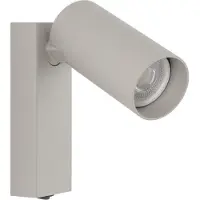 Licht-Erlebnisse Wandlampe Metall verstellbar Seidengrau GU10 Modern Spot Lampe Wand