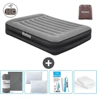 Bestway Luftmatratze - 2-Personen - 152 x 203 x 46 cm - Grau - Inklusive Zubehör
