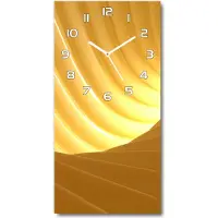 Tulup Wanduhr aus Glas – 30x60 cm - Glasbild - Glasuhr - Gehärtetes Glas -Swirl Abstraktion