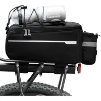 Markenlos 1 Stück Fahrradtasche, Fahrradtasche, Gepäckträgertasche, Fahrrakkühltasche, Fahrradtasche für Gepäckträger (schwarz)