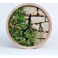 Tulup Holzuhr 20fi cm wanduhr - Naturstein Natur