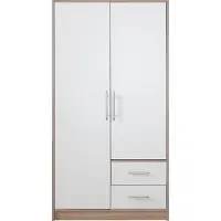 Masseno Drehtürenschrank VANO 100/190/56cm 2-türig Weiß