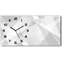 Tulup Wanduhr aus Glas – 60x30 cm - Glasbild - Glasuhr - Gehärtetes Glas - schwarze-zeiger - Abstraktion Hintergrund