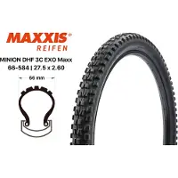 Maxxis Fahrrad Falt Reifen Minion DHF 3C EXO Maxx Terra 27.5x2.60 WT Front tire 66-584 Black Yellow
