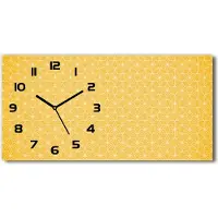 Tulup Wanduhr aus Glas – 60x30 cm - Glasbild - Glasuhr - Gehärtetes Glas - schwarze-zeiger - Sterne