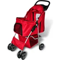 vidaXL "im Angebot" Hundewagen Hundebuggy - für Haustiere - Rot - Fahrradanhänger CC1224