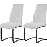 Xonox .home Schwinger-Stuhl 2er Set Tina Strukturstoff creme (B/H/T): 43 x 98 x 59 cm
